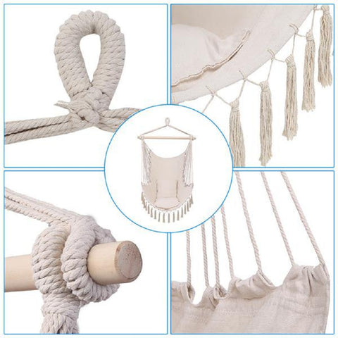 Hammock Chair Swing With Pillows