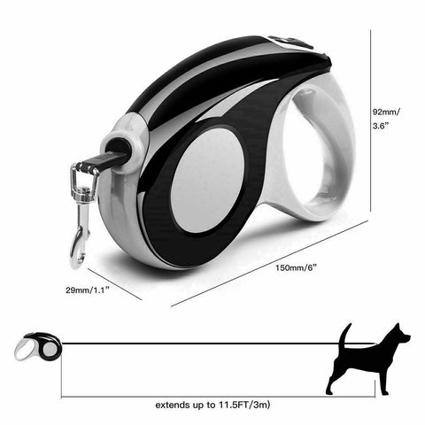 Extendable Pet Dog Lead Leash Collars Belt