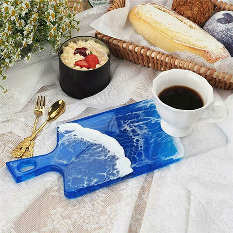 Coaster Resin Casting Tray Mold Silicone Agate Making DIY Plate Mould Tool Craft