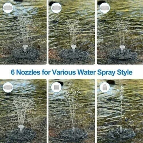 6 Lights Swimming Pump Panel Floating Solar Powered Fountains