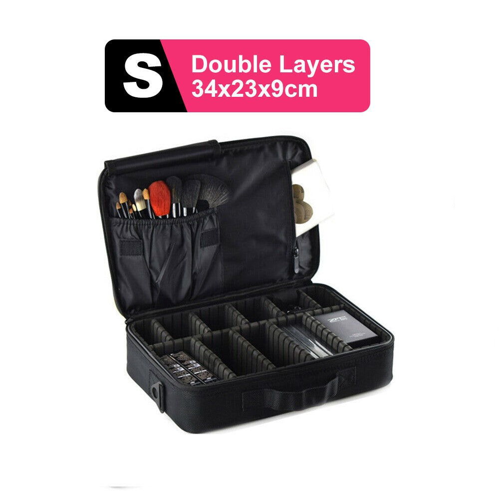 Portable Makeup Bag Cosmetic Case Storage Box Travel Organizer Pouch Toiletry