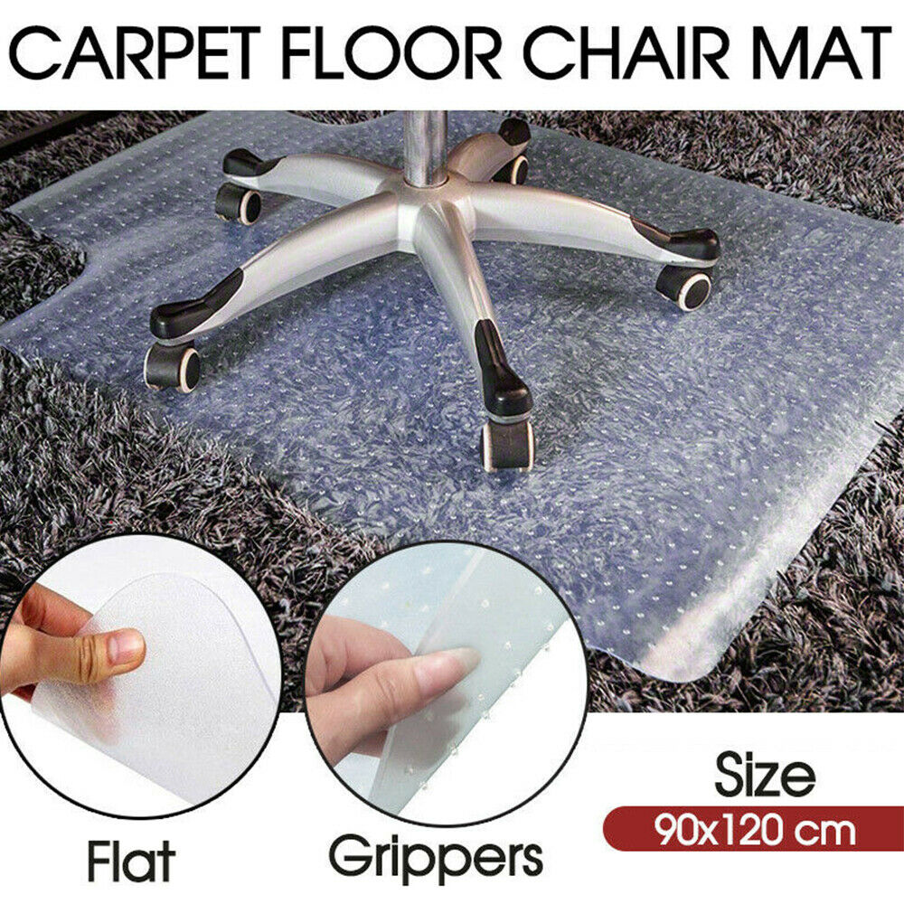 Vinyl Plastic Floor Mat Office Chair Mat Protector Carpet 90 x 120 cm AU STOCK