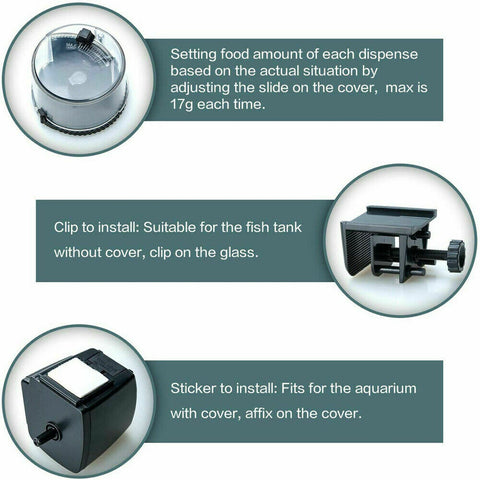 Automatic Digital Fish Feeder Holiday Timer Auto Pet Feeding Pond Tank Dispense