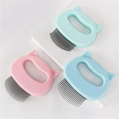 3xRelaxing Cat Comb Massager Pet Grooming Brush Dog Hair Removal Open KnotTool