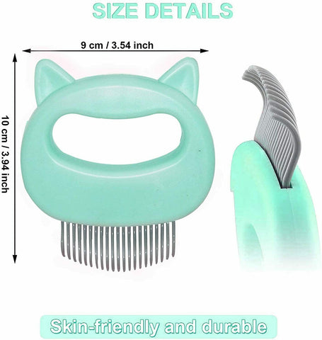 3xRelaxing Cat Comb Massager Pet Grooming Brush Dog Hair Removal Open KnotTool