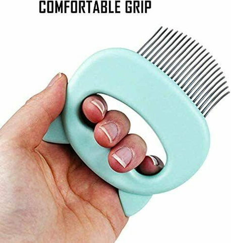 3xRelaxing Cat Comb Massager Pet Grooming Brush Dog Hair Removal Open KnotTool
