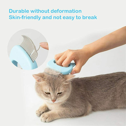 3xRelaxing Cat Comb Massager Pet Grooming Brush Dog Hair Removal Open KnotTool