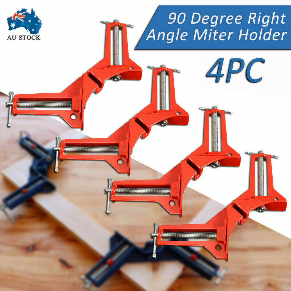 4-Piece Corner Clamp 90 Degree Right Angle Outside Vise Frame Holder Timber Work