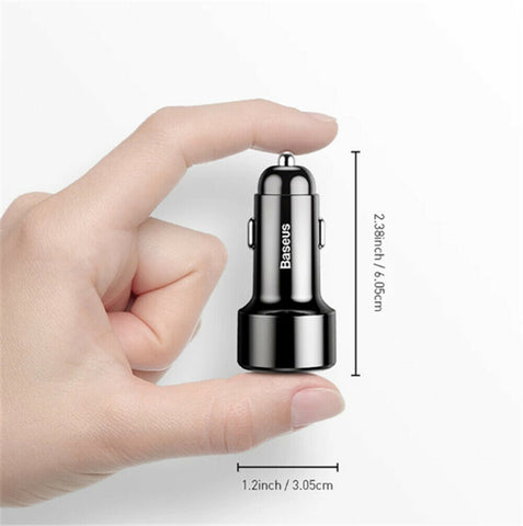 Baseus 45W 6A USB Car Charger Type-C QC4.0 PD3.0 Quick Charge For Mobile