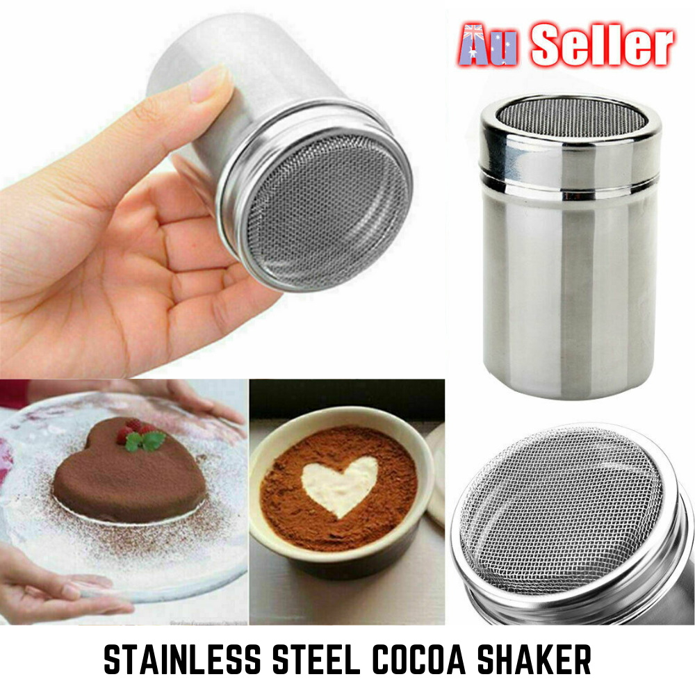 Stainless Steel Icing Sugar Cocoa Coffee Shaker Flour Duster Chocolate Powder