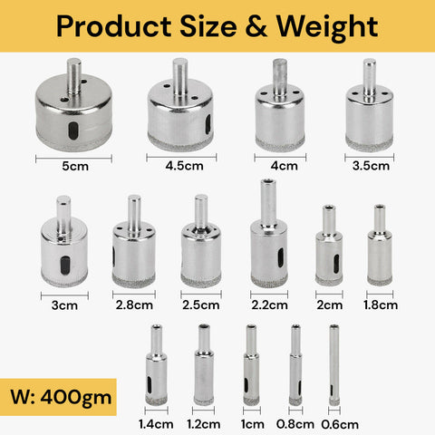 16pcs Diamond Hole Saw Set
