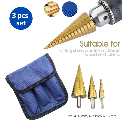 3PCS HSS  Drill Titanium Bit Set