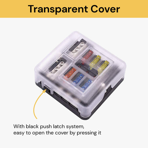 6 Way Blade Fuse Block Box