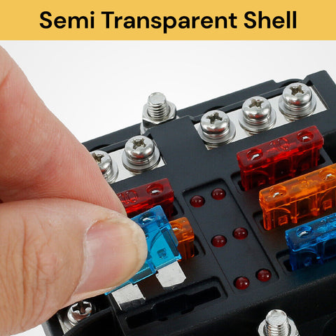 6 Way Blade Fuse Block Box