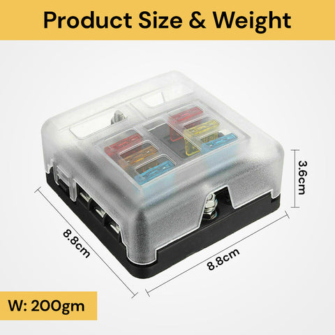 6 Way Blade Fuse Block Box