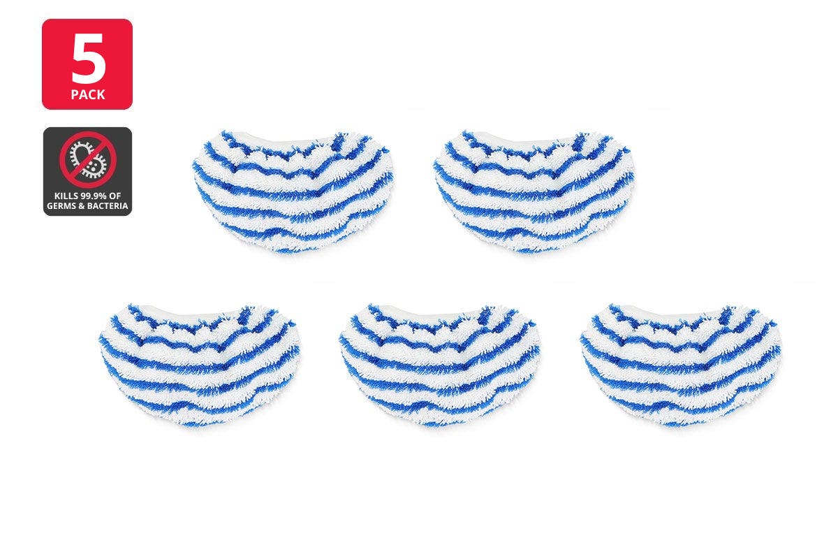 Kogan 3-in-1 Vacuum and Steam Cleaner Replacement Pads (5 Pack)