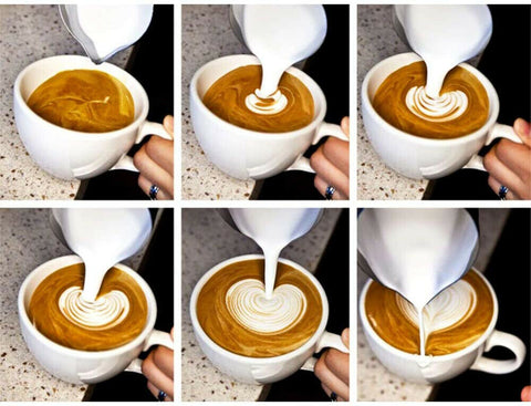 Stainless Steel Milk Coffee Pitcher Espresso Frothing Scale Jug Pot Latte Pen