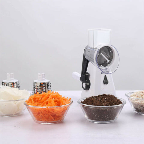 Kitchen Vegetable Food Manual Rotary Drum Grater Chopper Slicer Fruit Cutter