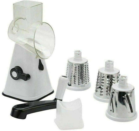 Kitchen Vegetable Food Manual Rotary Drum Grater Chopper Slicer Fruit Cutter