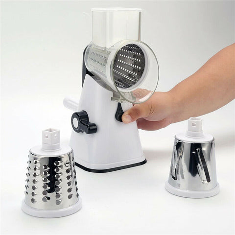 Kitchen Vegetable Food Manual Rotary Drum Grater Chopper Slicer Fruit Cutter