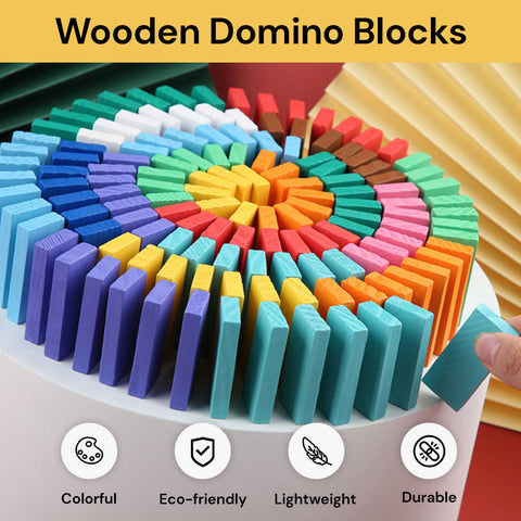 120pcs Wooden Domino Blocks