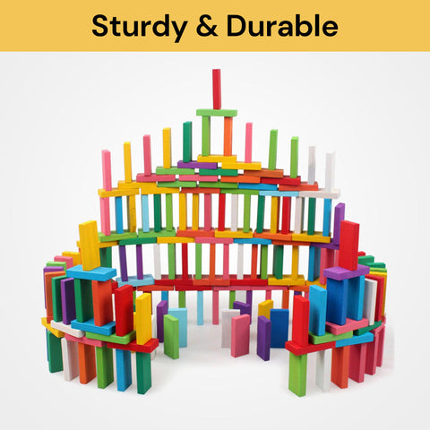 120pcs Wooden Domino Blocks