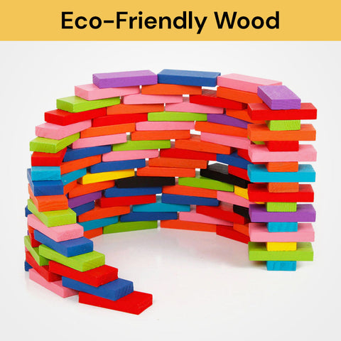 120pcs Wooden Domino Blocks