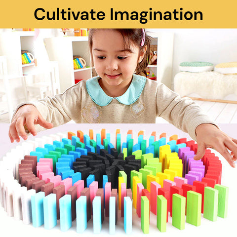 120pcs Wooden Domino Blocks
