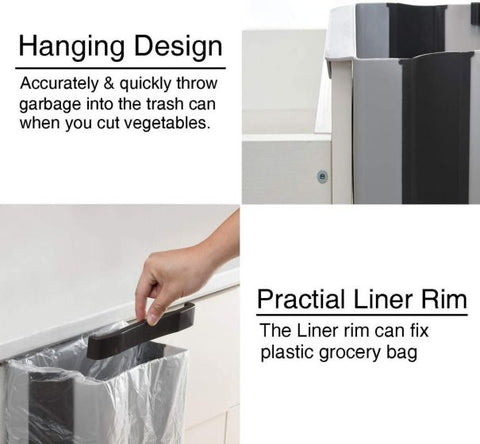 9L Kitchen Folding Trash Hanging Garbage Can Car Recycle Bin Trash Bin Waste Dustbin