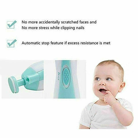 NEW Electric Baby Nail Trimmer Infant Newborn Safe Grinder Clipper Tools Set