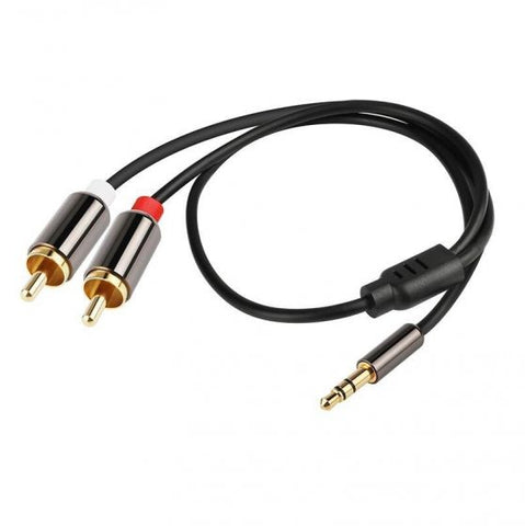2 RCA to 3.5 mm AUX Audio Cable