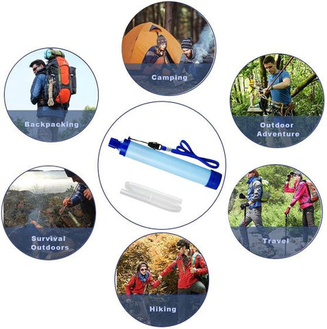 Personal Water Filter Set Camping Water Purifier Set Outdoor Hiking Camping Lake River Portable Water Filter Filtration Tube Straw
