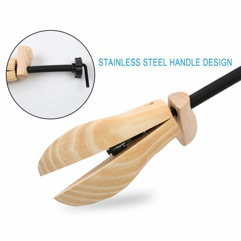 2-Way Wooden Shoes Stretcher Expander Shoe Timber Unisex Bunion Plugs AU STOCK