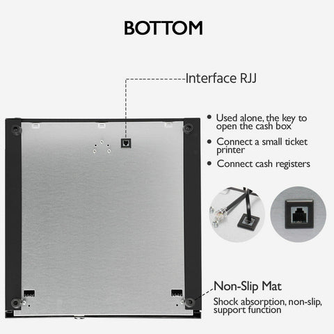 Electronic/Manual Security Lockable Cash Box Tray Money Drawer Safe Storage Keys