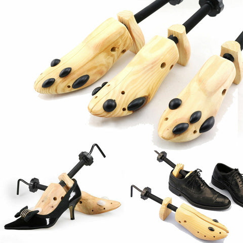 2-Way Wooden Shoes Stretcher Expander Shoe Timber Unisex Bunion Plugs AU STOCK