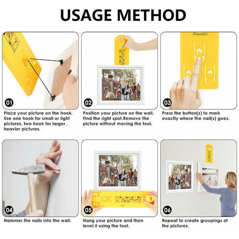 Picture Hanging tool Tools Frame Hanger Easy Wall Photo Hanging Level Ruler