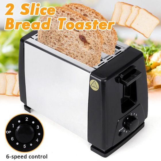 700W Electric Toaster 2 Slice, Retro Small Toaster with Bagel, Cancel, Defrost Function, Extra Wide Slot Compact Stainless Steel Toasters for Bread Waffles