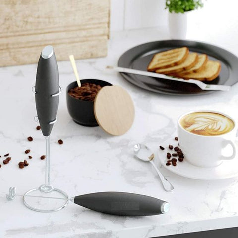 Milk Frother Whisk with Stand