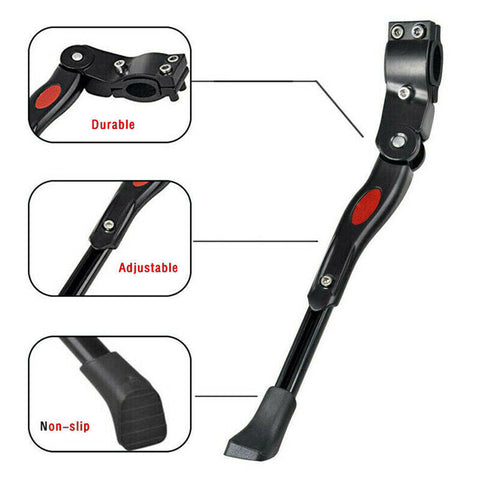 Bicycle MTB Bike Kickstand Adjustable Side Prop Foot Kick Stand Parking Support
