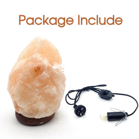 Himalayan Salt Lamp Natural Crystal Rock Shape Dimmer Switch Night Light 1-7 kg