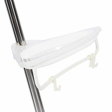Telescopic Spring Tension Pole 4 Shelf Corner Bath Shower Rack Caddy Organiser