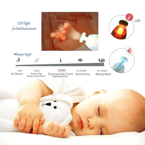 NEW Electric Baby Nail Trimmer Infant Newborn Safe Grinder Clipper Tools Set