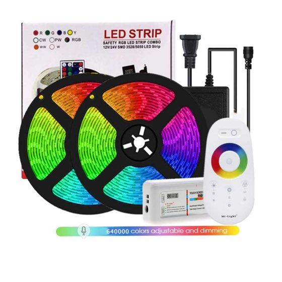 10M RGBWW LED Light With touch Screen controller &  Adapter