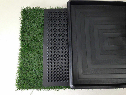 Indoor Dog Pet Potty Zoom Training Portable Grass Mat Toilet Large Loo Pad Tray