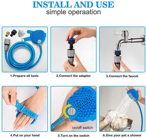 Pet Washing Shower Brush