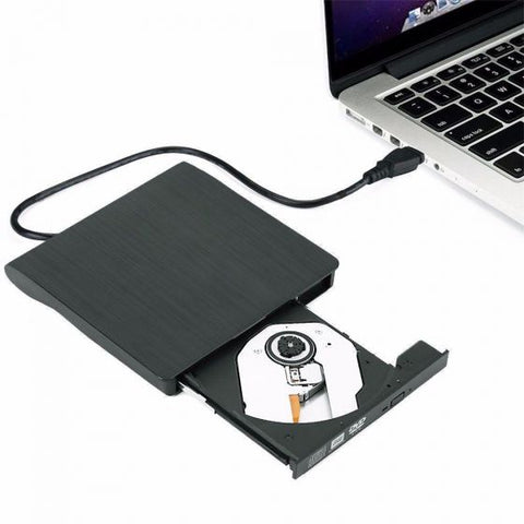 External DVD CD Writer USB 3.0 Burner Drive Player High Speed Data Transfer for Laptop/Desktop/MacBook/Windows 10/8/7 - (Black)