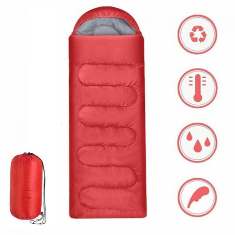 Lightweight Camping Sleep Bag Envelope Style Hooded Thin Hollow Sleeping Bag for Adults & Kids Camping, Travelling and More Outdoors Activities
