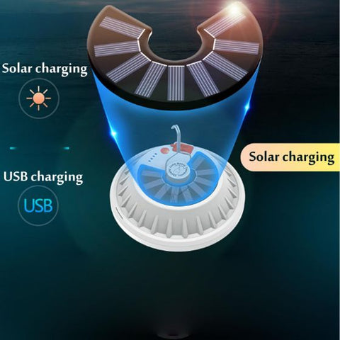 100W 120LED Solar with Remote Controller Portable Outdoor Camping Emergency Lamp USB Rechargeable Hook Light