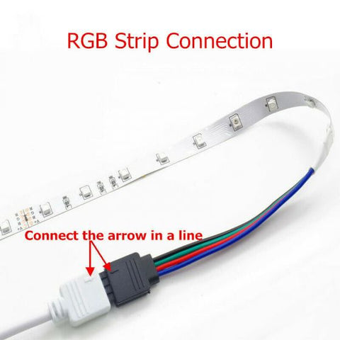 5050 RGB LED strip Light 44key Remote & connector And adapter