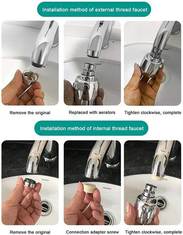 Faucet Aerator Sink Sprayer 360 Degree Sink Aerator Head Water Saving pressurized, Removable for Cleaning